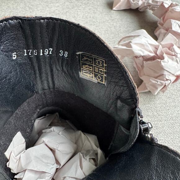 Aquitaine Boot Bella Leather Grey Nubuck Double Side Zip Comfort Casual 7-7.5 - Picture 8 of 11